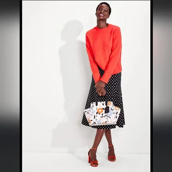 Kate Spade- Avenue Floral Garden Medium Satchel (Multicolor 🩵🩷) - Picture 3 of 15